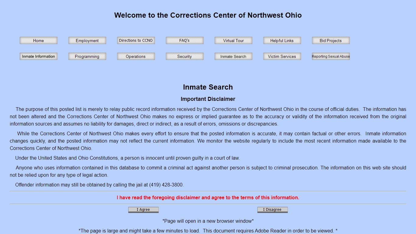 Inmate Search - ccnoregionaljail.org
